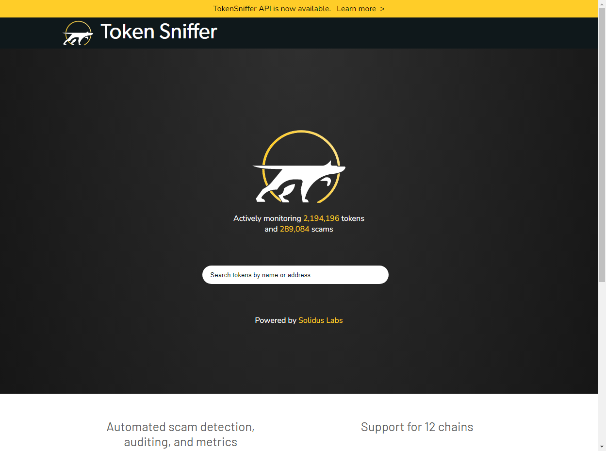 Tokensniffer土狗查询